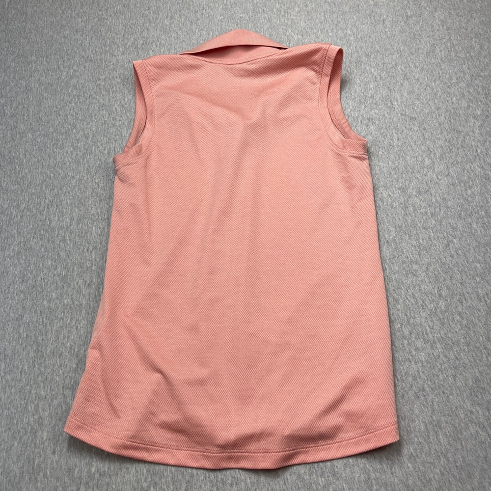 Walter Hagen Womens Pink Sleeveless Golf Polo Shirt Textured V-Neck Top XS - Picture 3 of 6
